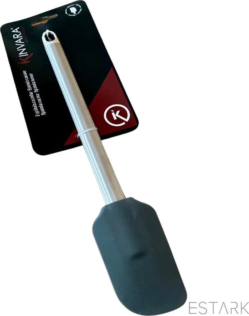 ESTARK® - Pannenlikker - Spatel - Anti Aanbak - Vaatwasbestendig - Hitte Bestendig - Siliconen - Duurzaam - RVS 5 ESTARK® - Pannenlikker - Spatel - Anti Aanbak - Vaatwasbestendig - Hitte Bestendig - Siliconen - Duurzaam - RVS - Afbeelding 5