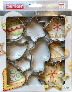 Uitsteekvormen Set 10 Stuks - Koekvormen - Bakvorm - Koekjes Vormpjes - Uitsteekvormpjes - Bakvormpjes - Koek Figuren - Uitstekers Set - Kerst - Koek Figuurtjes - Ster Maan Hartje Bloem - ESTARK -Merkloos Winkel 947x1200 7