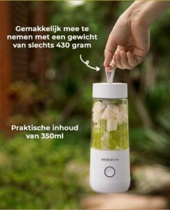 Merkloos Draagbare Mini Blender - USB Oplaadbaar - Draadloos - Wit - 350ml -Merkloos Winkel 976x1200