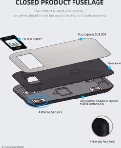 Smart Nutrition Scale - Keukenweegschaal - Digitaal & Bluetooth - APP Voor Android En IOS - Maximum Capaciteit 5 KG -Merkloos Winkel 981x1200 4