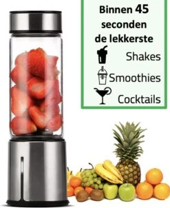 Blender To Go- Portable Blender- Blender Smoothie- Oplaadbare Blender- Blender RVS/Zilver- Mini Blender- Smoothie Maker- Fruit Maker- Draagbare Blender- USB Oplaadbaar 450 Ml -Merkloos Winkel 983x1200 7
