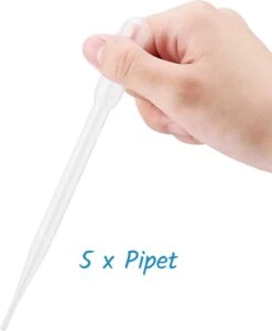 Vardaan - 5 Stuks Pipet Voor Vloeistoffen - 3ML - Pipet - Pipet Voor Vloeistoffen - Doseerpipet - Plastic Pipet - Whisky Pipet - Transparante Transferpipetten - Kunststof - Pipet Voor Laboratoriumproeven - Meetpipetten Wegwerppipetten