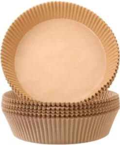 Airfryer Bakpapier 100 Stuks - Airfryer Accessoires - Bakpapier Airfryer - Airfryer Bakjes - Wegwerpbakjes Airfryer - 16 Cm - Bakpapier