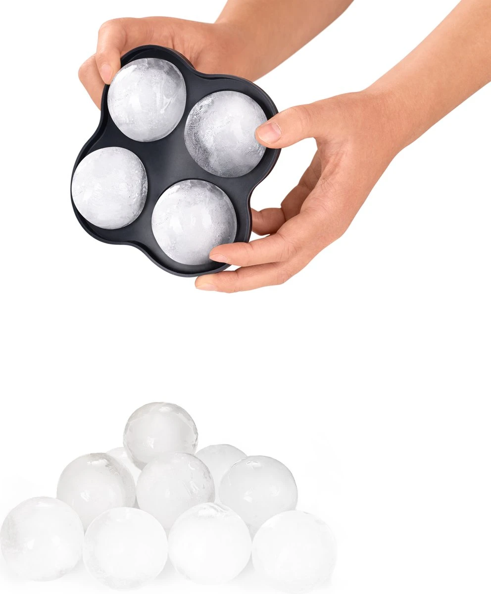 Blumtal Bollen IJsblokjesvorm - 2 X 4 IJsblokjes - Hoogwaardig Siliconen - 8 Stuks - 5 Cm - Grijs - Blauw / Lichtblauw 2 Blumtal Bollen IJsblokjesvorm - 2 X 4 IJsblokjes - Hoogwaardig Siliconen - 8 Stuks - 5 Cm - Grijs - Blauw / Lichtblauw - Afbeelding 2