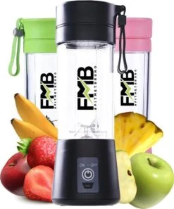 Fit Met Bruno - Blender To Go – Draagbare Blender – Portable Blender – Draadloos – USB Oplaadbaar - Zwart