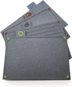 Set Van 4 Snijplanken In Marmer Stand Maestro MR1787G Graniet