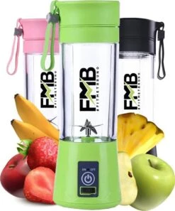 Fit Met Bruno - Blender To Go – Draagbare Blender – Portable Blender – Draadloos – USB Oplaadbaar - Groen